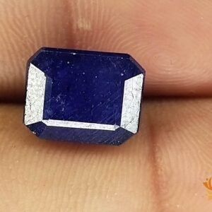Kalyan Gems Good Looking Certified Oval blue Sapphire neelam  Gemstone  8.1 Carat rectangular Shape blue sapphire