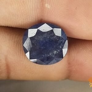 Kalyan  Gems Very Nice Certified blue Sapphire neelam Gemstone 9.4 Carat Oval Shape jathi neelam stone