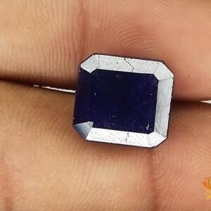 Kalyan Gems Best Quality Natural  Rare Royal blue Sapphire (neelam) Gemstone 11.8 Carat unheated blue sapphire rectangular shape