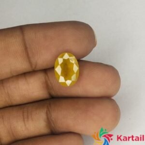 yellow pukhraj 4.6 Carat Original Certified Natural AAAA+  SuperFine Quality Loose Yellow Saaphire Pukhraj  Online