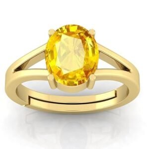 Natural Panchadhatu  Ring for Unisex Adjustable yellow sapphire Ring